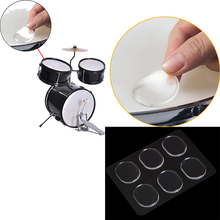 Bloqueador silencioso para instrumentos de percussão transparente, 6 acessórios snare tambor almofada silenciosa gel tablets 2024 - compre barato