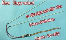 Lançamento 2 pcs 24 ''540mm kit faixa led luz de fundo brilho ajustável, atualização lcd 24” largura ccfl painel para luz de fundo led