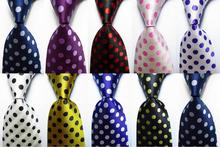 Corbata de punto de 9cm para hombre, conjunto de corbata de seda rosa, verde, azul, amarillo, tejido JACQUARD, 100% de seda, nueva moda 2024 - compra barato