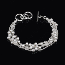 New Arrival Fashion Romantic Style Simple Beads Multilayer Bangle 925 Sterling Silver Women Female Party Bracelet Gift 2024 - buy cheap