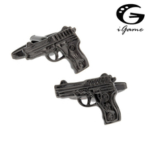 iGame New Arrival Designer Cufflinks Novelty Gun Design Best Gift For Men Gunblack Color Cuff Links Wholesale&retail 2024 - buy cheap