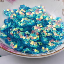 50g/lot PVC Sequins 6mm Flower With 1 Center Hole Plum Blossom Cup AB Golden Brilliant Colors Shining Transparent Blue Spangles 2024 - buy cheap