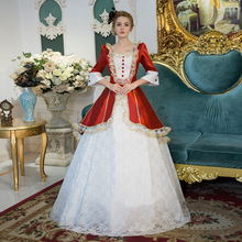 2017 Branco Ruffles Lace Dança Traje Do Estágio 18th Century Rainha Marie Antoinette Vitoriana vestido 2024 - compre barato