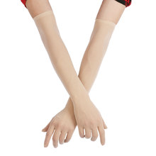 TiaoBug-guantes largos sin costuras para mujer, elásticos, de dedo completo, transparentes, de malla transparente, Sexy, accesorios de protección solar 2024 - compra barato