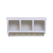 New Arrivals 1/12 Dollhouse Miniature Kitchen Wood Wall Rack White 1:12 Doll House Decoration Accessories Toys Gift for Kids 2024 - buy cheap