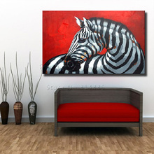 Modern Art Canvas Painting Texture 100% Hand painted Zebra Abstract Oil Painting On Canvas Wall Art Gift Home Decoration CT063 2024 - buy cheap