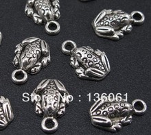Colgantes de rana Vintage de plata antigua, accesorios de fabricación de joyería artesanal, 10 Uds. Z265 2024 - compra barato