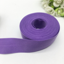 Purple (5yards/lot) 1"(25mm) Multirole Fold Over Elastics Spandex Satin Band DIY Lace Sewing Trim 2024 - buy cheap