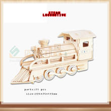 3D Puzzle деревянный Игрушечные лошадки детских образовательных DIY сборка локомотив модель головоломки IQ Обучающие головоломки Развивающие игрушки 2024 - купить недорого