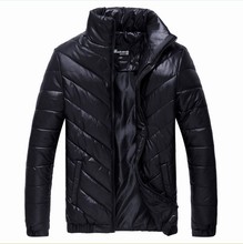 Casaco acolchoado masculino, jaqueta tipo parca casual para homens, cor sólida, outono e inverno 2020 2024 - compre barato