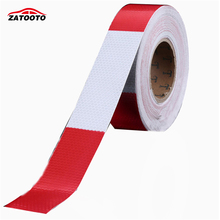 45m*5cm Red White  Warning Sign Hazard Tape Flim Reflective Safety Warning Conspicuity Tape Accessories 2024 - buy cheap