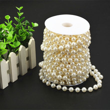 5m of 8mm Bead Pearl String Ivory and white for Craft , Wedding Decoration,No Reel 2024 - buy cheap