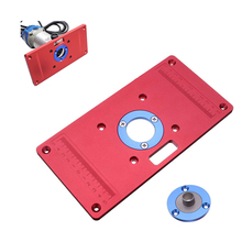 New Aluminum Alloy Router Table Insert Plate w/ 2 Router Insert Rings For Woodworking Benches Trimmer 2024 - buy cheap