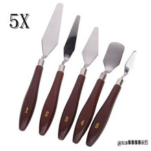 5pcs/set Professional Stainless Steel Artist Painting Palette Knife Spatula Paint Art High Quality Useful 2024 - buy cheap