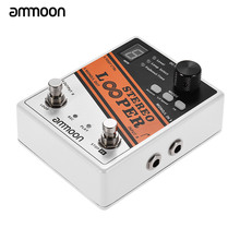 Ammoon-Pedal de guitarra estéreo LOOPER, 10 bucles independientes, efecto de Pedal de guitarra eléctrica, 10min de tiempo de grabación ilimitado 2024 - compra barato