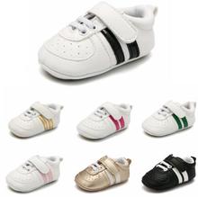 New Prewalkers Patch Pu leather Classic Baby Shoes Baby Boys girls Rubber sole shoes Crib Anti-slip First Walkers Sneaker shoes 2024 - buy cheap