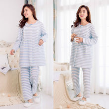 Conjunto de pijama para el cuidado de maternidad, ropa de dormir cálida para embarazadas, Pijamas de lactancia, Envío Gratis 2024 - compra barato