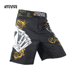 WTUVIVE Men's Yellow Poker Warrior Boxing Fitness Breath boxing shorts Tiger muay thai boxing shorts cheap mma shorts kickboxing 2024 - buy cheap