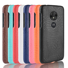 Capa de celular de couro de crocodilo, capa retrô luxuosa de pele de crocodilo para motorola moto g7 g 7 plus play 2024 - compre barato