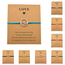 Fashion Beach Sailing Jewelry Ocean Wave Charm Wish Love Card Bracelets Women Men Friendship Lover's Couple Best Friends Gifts 2024 - buy cheap