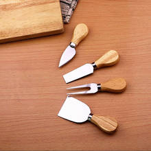 4 шт./компл. набор деревянных ручек, набор ножниц из дуба, бамбука, для сыра, набор для нарезки ножей, кухонная утварь, инструменты для готовки 2024 - купить недорого