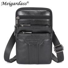 Genuine Leather Waist Belt Bag Men Small Messenger Bag Travel Shoulder Crossbody Bags For Male Phone Pouch Coin Purse Fanny Pack 2024 - buy cheap