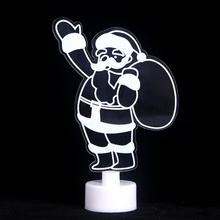 1 шт. многоцветная светодиодная лампа для изменения настроения снеговик/Рождественская елка/Санта-Клаус ночное освещение украшение для вечеринки 2024 - купить недорого