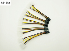 5 шт. SATA кабель питания PCI-E 6Pin Female к Molex 4pin x2 разделитель питания PCI Express удлинительные кабели 15 см для майнинга BTC 2024 - купить недорого