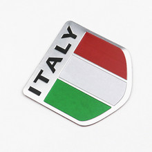 Banderas italianos de aleación de aluminio, pegatinas para carrocería de coche, 5x5cm, accesorios de decoración Exterior para motocicletas 2024 - compra barato