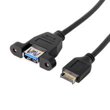 50-сантиметровый Разъем передней панели USB 3,1 для USB 3.0 Тип-A мама Удлинительный кабель панельный Тип крепления 2024 - купить недорого