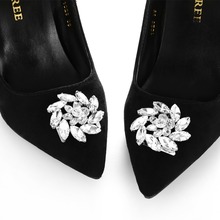 IngeSight.Z Elegant Crystal Flower Clip Charm Rhinestone Geometric Anklet for Women Jewelry High Heels Accessories 2024 - buy cheap