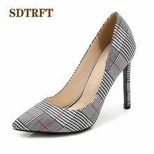 SDTRFT-zapatos de boda de tacón alto fino para mujer, tacones de aguja finos de 11cm, sexy, de boca poco profunda, punta estrecha, tallas 35-44 45 46 2024 - compra barato