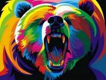 Home Office Decoration Living Room Art Wall Decor HD Prints Animal Color Bear King Oil Painting Pictures Printed On Canvas 2024 - buy cheap
