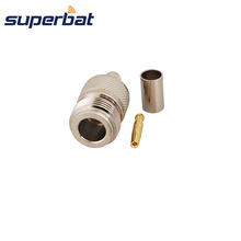 Коаксиальный соединитель Superbat N Crimp Jack RF для кабеля RG58 RG142 RG400 LMR195 2024 - купить недорого