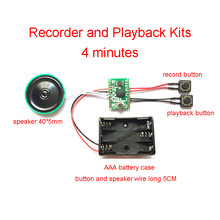 4 minute Recording and Playback Voice IC Chip Sound Module DIY Kits Recorder Record Play Pen Talking Music Gifts Plush Toy Card 2024 - buy cheap