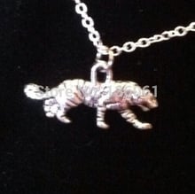 Vintage Silver COUGAR TIGER PANTHER Necklaces Charms Statement Collar Choker Necklaces Pendants Jewelry  For Women X186 2024 - buy cheap