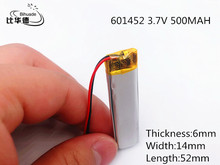 Li-po-batería recargable de polímero de litio, 3,7 V, 500mAh, para auriculares, ratón, pulsera, reloj, 601452, 061452 2024 - compra barato
