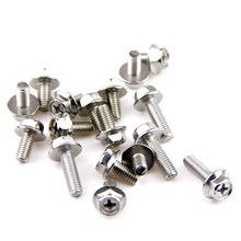 50pcs M4 M5 M6 Stainless Steel Screws Hexagon Phillips Cross Flange Head Hex Bolts 304 2024 - buy cheap