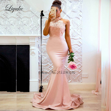 Liyuke Halter Neckline Backless Mermaid Evening Dress Elegant Sleeveless Formal Dress 12 colors avaliable 2024 - buy cheap