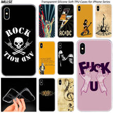 Hot Rock roll Fashion Silicone Case Cover for Apple iPhones 11 Pro XS Max X XR 7 8 6 6s Plus 5S SE TPU Soft Phone Cases 2024 - buy cheap