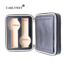 CARLYWET-caja de almacenamiento para reloj de pulsera, estuche portátil de cuero PU de lujo, con 4 rejillas, para Rolex Omega 2024 - compra barato