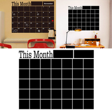 Diy preto removível mensal quadro de giz quadro quadro preto vinil adesivo de parede decoração 2024 - compre barato
