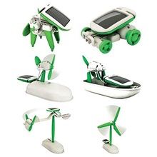 6 in 1 Solar Toys educational solar kit Power Robot Kit DIY Assemble Gadget Airplane Boat Car Train Model Science Gift for Kids 2024 - buy cheap