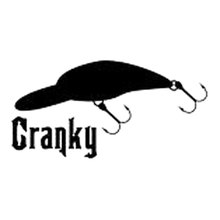 14.4CM*7.1CM Cranky Crankbait Lure Fishing Decal  Car Styling Car Stickers Reflective Sticker Decals Black Sliver C8-0297 2024 - buy cheap