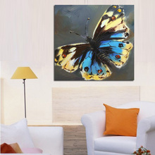 100%Handpainted No Frame Canvas Black Butterfly Oil Painting Wall Art Modern Abstract Animal Art Picture on Canvas Home Decor 2024 - buy cheap