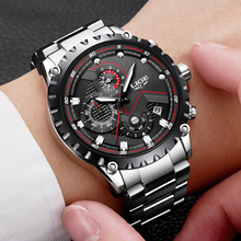 LIGE часы мужские модные спортивные кварцевые часы мужские часы Топ бренд класса люкс полностью стальные бизнес водонепроницаемые часы Relogio Masculino 2024 - купить недорого