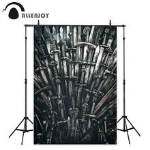 Allenjoy-fundo para estúdio fotográfico, fundo de metal, cavaleiro, espadas, cenário e estandes com fotochamada, acessórios para fotos 2024 - compre barato