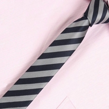 Corbata de rayas de color gris marino para hombre, corbatas clásicas ajustadas para cuello, corbata para fiesta de bodas del novio, corbata de negocios SK261 2024 - compra barato