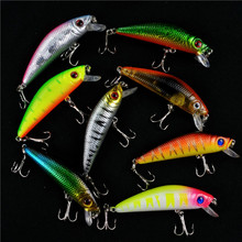 1Pcs Bright Colorful 8.5cm 8g Hard Bait Minnow Fishing Lures Tackle 3D Fish Eyes Hooks diving perch wobbler Fishing Accessory 2024 - buy cheap