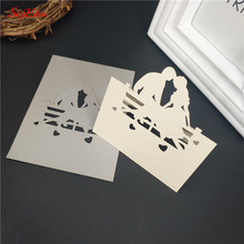 10Pcs Groom & Bride (White) Romantic Wedding Table Card Guest Card Place Card Wedding Party Decoration Favor 6Z 2024 - buy cheap